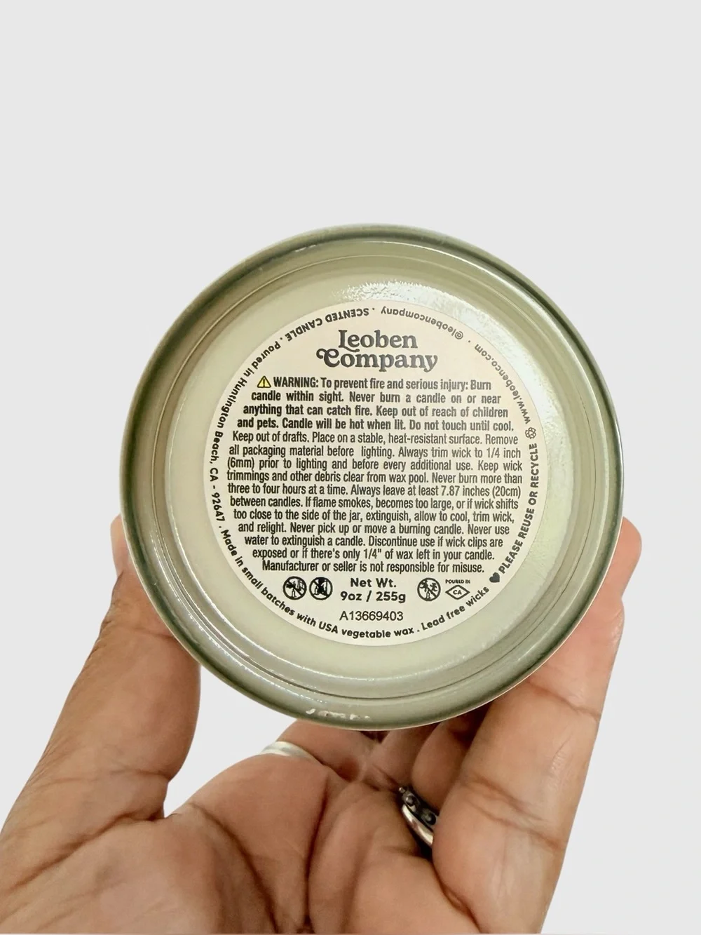Leoben Company Overthinking Everything Vanilla Neroli Scented Candle